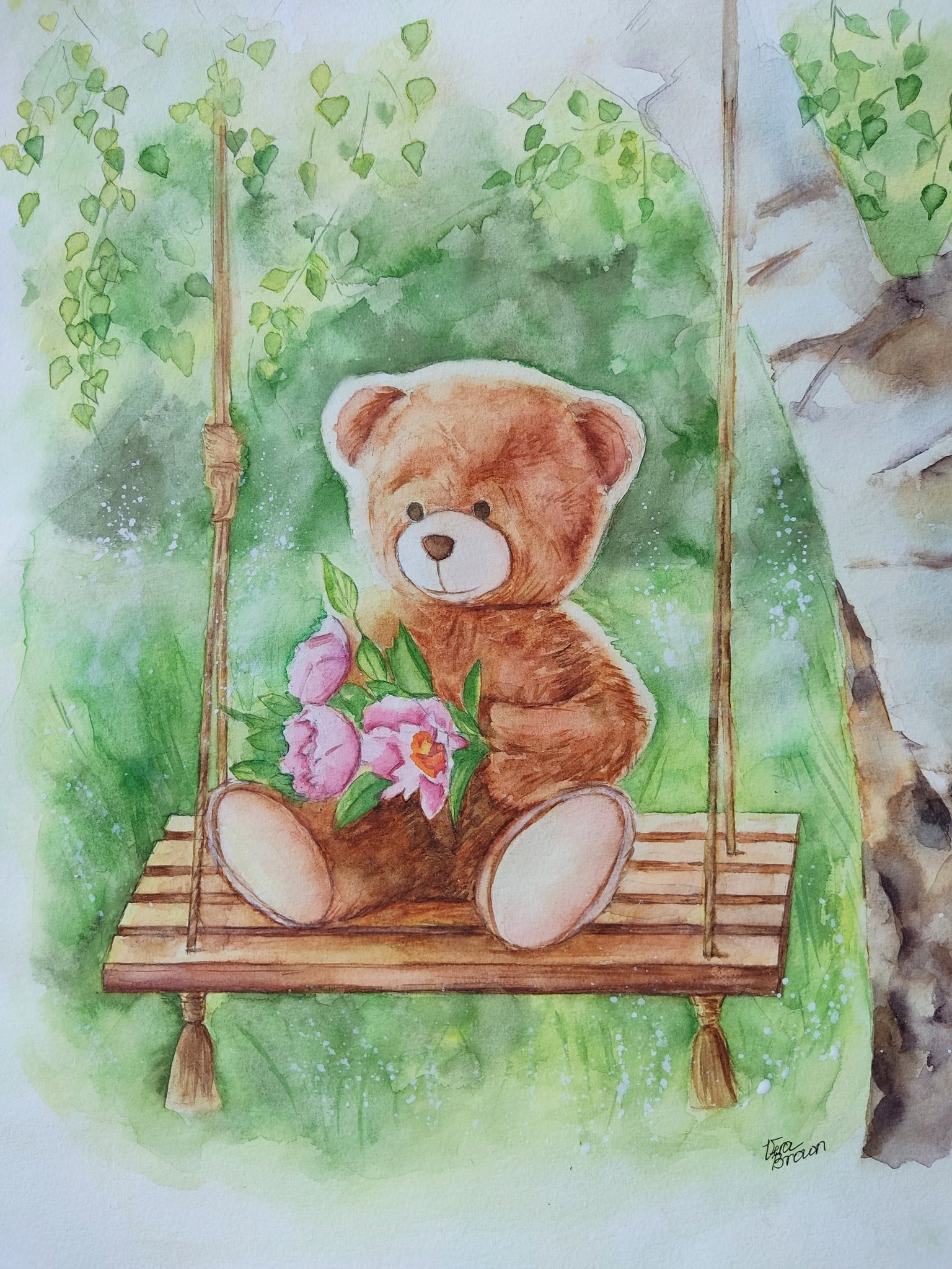 Picture of "Waiting for you" -Original painting A3